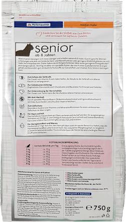 Droog kattenvoer met kip, senior, 750 g