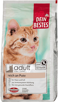 Trockenfutter Katze reich an Pute, 750 g