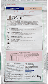 Trockenfutter Katze reich an Pute, 750 g