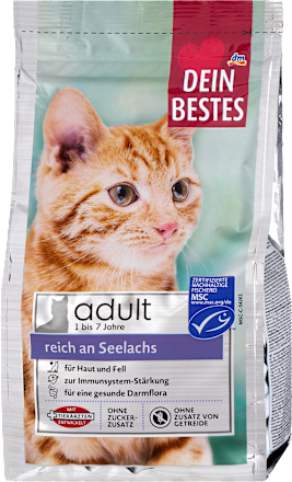 Trockenfutter Katze reich an Seelachs, 750 g