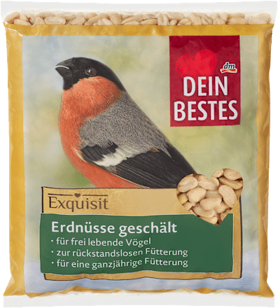 Vogelfutter geschälte Erdnüsse, Exquisit, 750 g