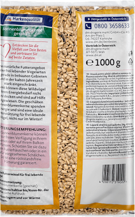 Vogelfutter Sonnenblumenkerne geschält, 1.000 g