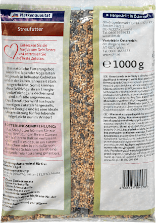 Vogelfutter Streufuttermischung, 1 kg