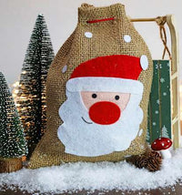 Geschenksack Jute kleiner Weihnachtsmann, 1 St Dekorieren & Einrichten