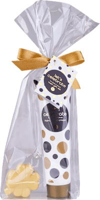 Geschenkset "let´s celebrate" Handcreme & Seife "Kleeblatt", schwarz-weiß-gold, 1 St