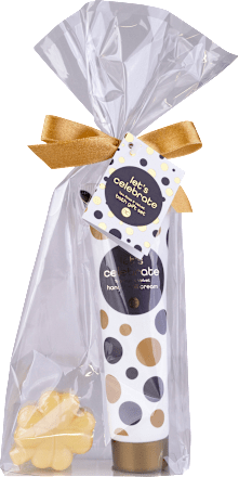 Geschenkset "let´s celebrate" Handcreme & Seife "Kleeblatt", schwarz-weiß-gold, 1 St