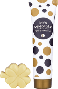 Geschenkset "let´s celebrate" Handcreme & Seife "Kleeblatt", schwarz-weiß-gold, 1 St