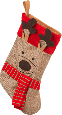 Nikolausstrumpf Jute mit Rentier, 1 St Dekorieren & Einrichten