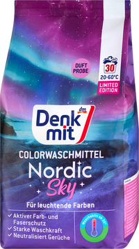 Denkmit Colorwaschmittel Pulver Nordic Sky, 30 Wl
