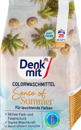 Colorwaschmittel Pulver Sense of Summer, 20 Wl Denkmit