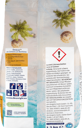 Colorwaschmittel Pulver Sense of Summer, 20 Wl Denkmit