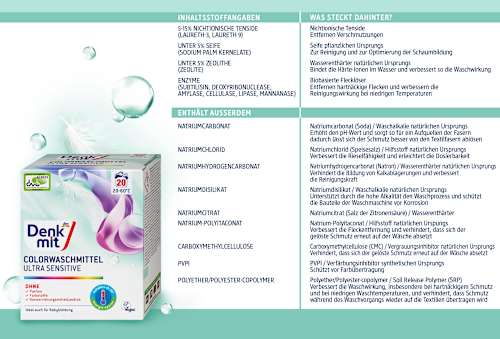 Kleurwaspoeder Ultra Sensitive, 20 Wl