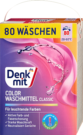 Colorwaschmittel Pulver, 80 Wl Denkmit