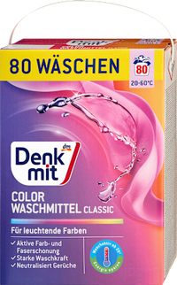 Colorwaschmittel Pulver, 80 Wl Denkmit
