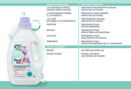 Kleurwasmiddel Ultra Sensitive, 27 Wl