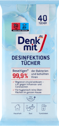 Desinfecterende doekjes voor oppervlakken, 40 stuks