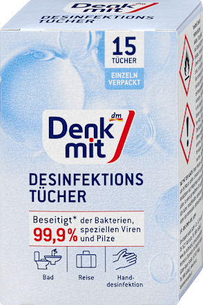 Desinfektionstücher, Reisegröße, 15 St