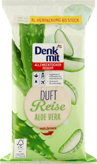 Feuchte Allzwecktücher Aloe Vera, 80 St Denkmit