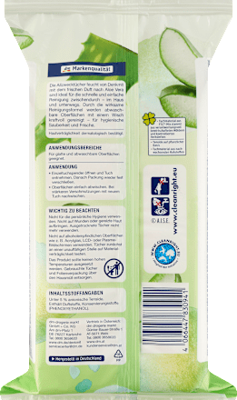 Feuchte Allzwecktücher Aloe Vera, 80 St Denkmit