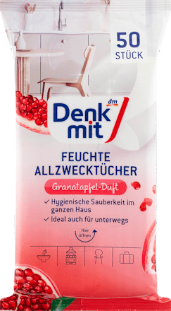 Feuchte Allzwecktücher Granatapfel, 50 St