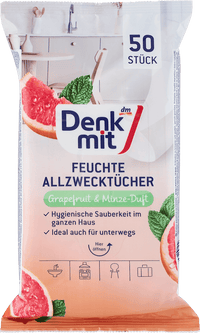 Denkmit Feuchte Allzwecktücher Grapefruit & Minze, 50 St