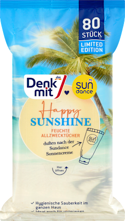 Feuchte Allzwecktücher Happy Sunshine, 80 St