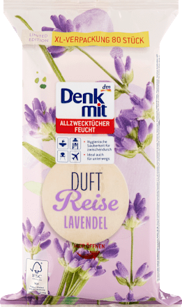 Feuchte Allzwecktücher Lavendel, 80 St Denkmit