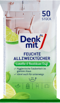 Feuchte Allzwecktücher Limette & Basilikum, 50 St