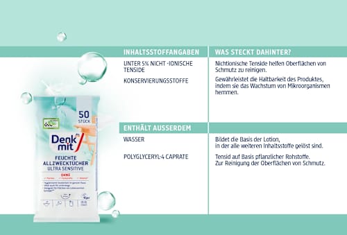 Ultragevoelige allesreiniger doekjes, 50 stuks