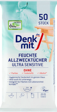Ultragevoelige allesreiniger doekjes, 50 stuks