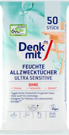 Ultragevoelige allesreiniger doekjes, 50 stuks