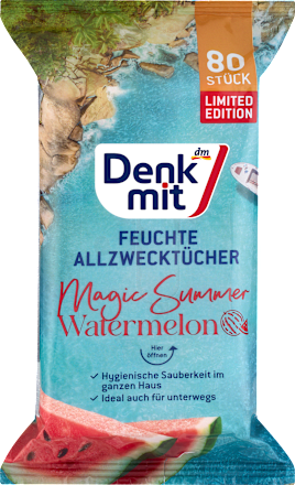 Feuchte Allzwecktücher Watermelon, 80 St Denkmit