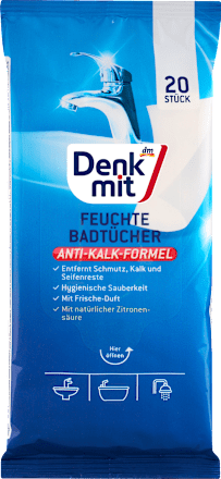 Feuchte Reinigungstücher Bad, 20 St Denkmit