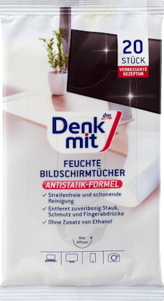 Feuchte Reinigungstücher für Bildschirm, 20 St
