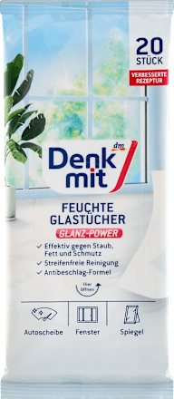 Feuchte Reinigungstücher für Glas, 20 St