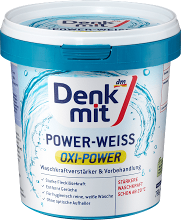 Fleckenentferner Pulver Oxi Power Weiß, 750 g Denkmit