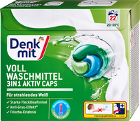Vollwaschmittel 3in1 Aktiv Caps, 22 Wl
