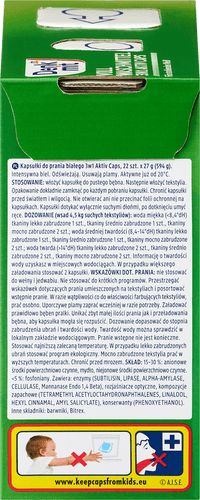 Vollwaschmittel 3in1 Aktiv Caps, 22 Wl