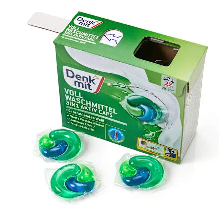Vollwaschmittel 3in1 Aktiv Caps, 22 Wl