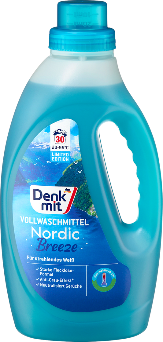 Lessive liquide Denkmit Nordic Breeze, 30 lavages