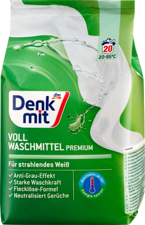 Vollwaschmittel Pulver für strahlendes Weiß, 20 Wl