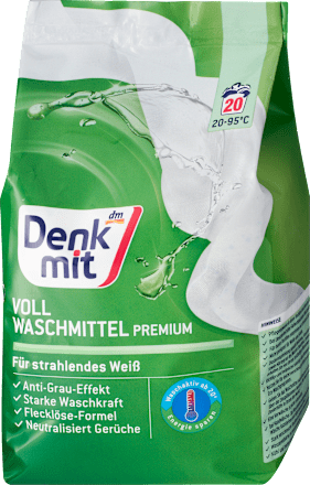 Vollwaschmittel Pulver für strahlendes Weiß, 20 Wl