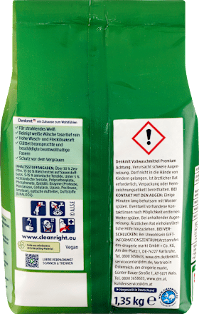 Vollwaschmittel Pulver für strahlendes Weiß, 20 Wl