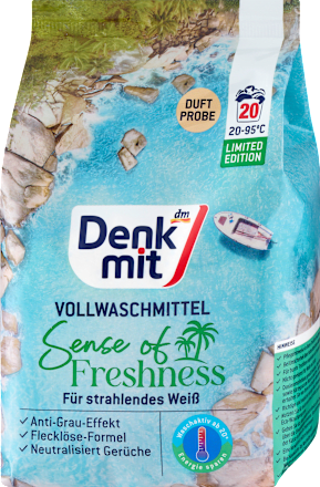 Vollwaschmittel Pulver Sense of Freshness, 20 Wl Denkmit
