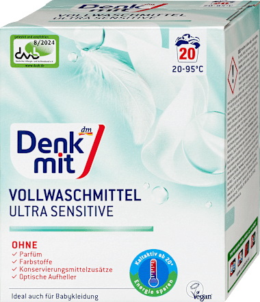 Wasmiddelpoeder Ultra Sensitive, 20 Wl