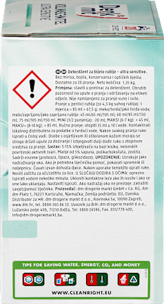 Wasmiddelpoeder Ultra Sensitive, 20 Wl