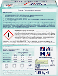Vollwaschmittel Pulver Ultra Sensitive, 20 Wl