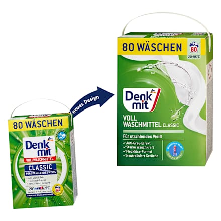 Vollwaschmittel Pulver, 80 Wl Denkmit