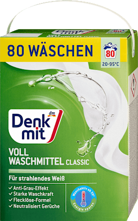 Vollwaschmittel Pulver, 80 Wl Denkmit