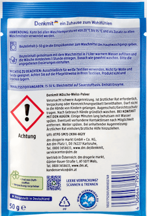 Wäsche Weiß Pulver, 50 g